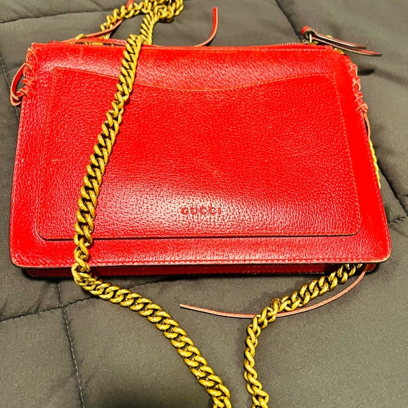 Gucci Red Shoulder/Messanger Bag - Picture 2 of 13